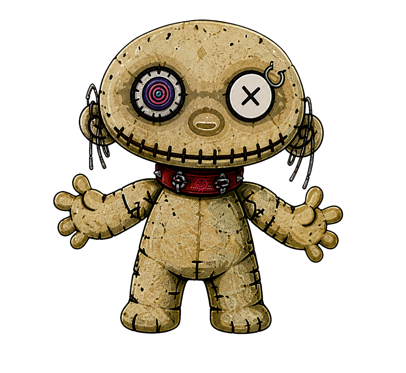 SQWARK stitched mascot character